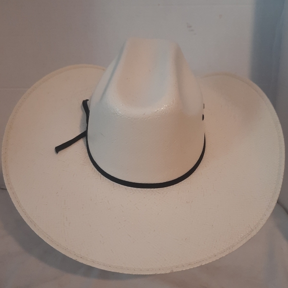Cody James 10X Straw/Canvas Ribbon Hatband Cowboy Hat Natural Size 6 7/8 - Picture 3 of 9
